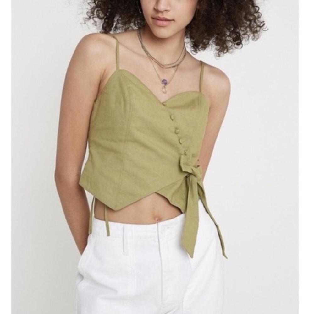 Urban Outfitters Asymmetrical Button-Front Cami Top - size medium